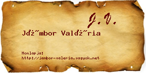 Jámbor Valéria névjegykártya